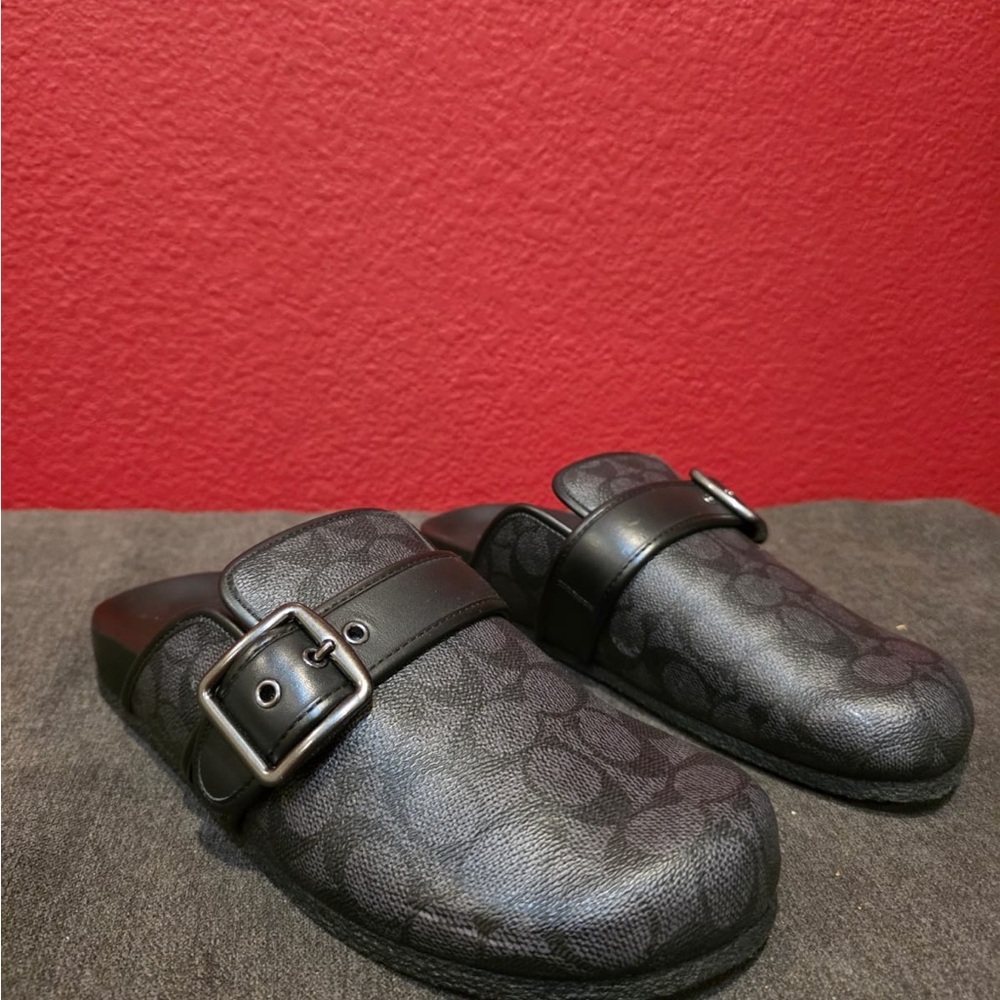 Coach Dark Brown Monogram Clogs - Picture 2 of 8